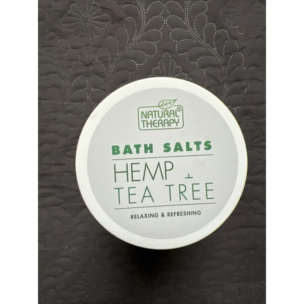 Natural Therapy Pure Hemp + Tea Tree Spa Soak Mineral Bath Salts (37oz) Wellness